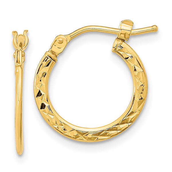 Gold Classics&#40;tm&#41; 14kt. Gold Polished Hoop Earrings - image 
