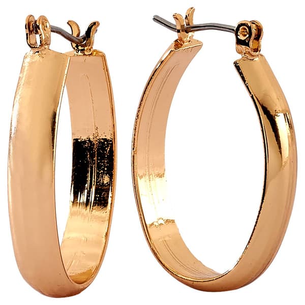 Design Collection Gold U-Shape Polished Hoop Earrings - image 