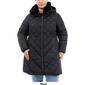 Plus Size London Fog Long Puffer Coat with Faux Fur Club Collar - image 3