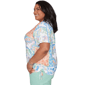 Plus Size Alfred Dunner Caribbean Blues Patchwork Paisley Blouse - image 4
