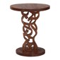 bali & pari Donna Mahogany Wood Nightstand with Pedestal Base - image 2