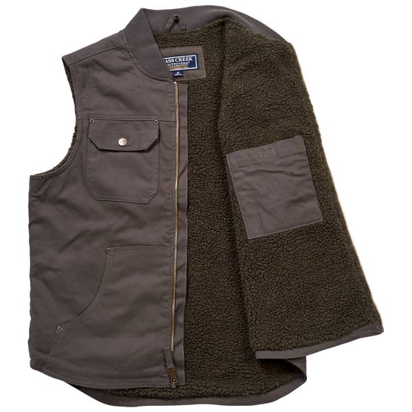 Mens Bass Creek Outfitters&#174; Duck Canvas Sherpa-Lined Vest