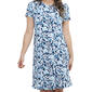 Womens Harlow & Rose Short Sleeve Blurred Floral Swing Dress - image 3