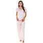 Juniors Pillow Talk Short Sleeve Cherries Print Long Leg Pajamas - image 1