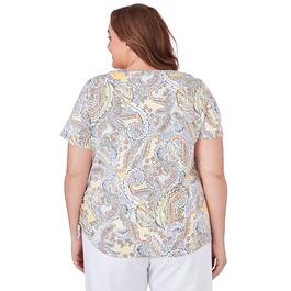 Plus Size Alfred Dunner Charleston Knit Paisley Tee