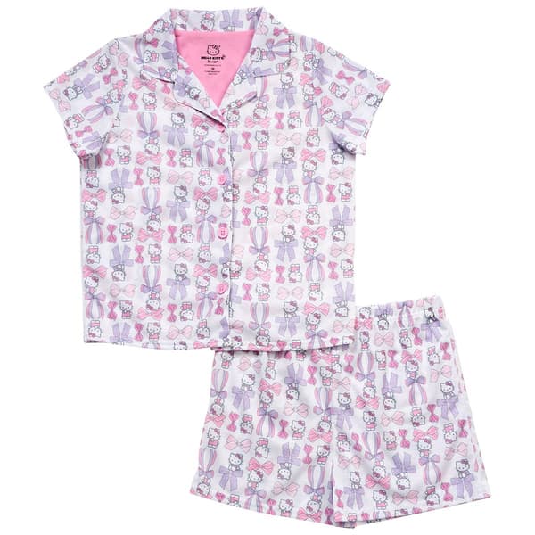 Girls Hello Kitty 2pc. Bows Short Sleeve Pajama Set - image 