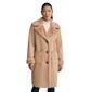 Womens NVLT Sueded Mid Length Shearling Coat w/Faux Fur Lining - image 1