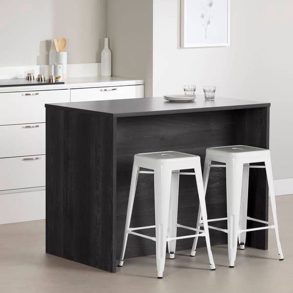 South Shore Myro Gray Oak Kitchen Island