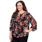 Plus Size Alfred Dunner Classics Tossed Floral Pointed Hem Blouse - image 3