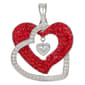 Wearable Art Silver-Tone 2 Hearts Enhancer - image 1