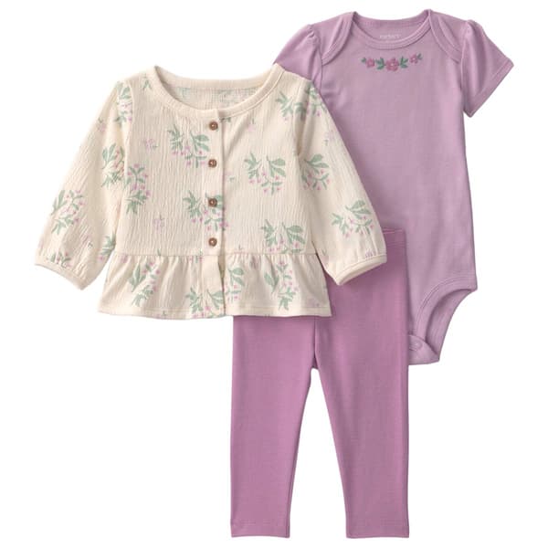 Baby Girl (NB-12M) Carter''s Ig 3Pc Floral Print - image 