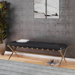 Southern Enterprises Clairvoix Faux Leather Bench