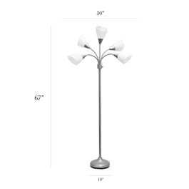 Simple Designs Medusa Contemporary Multi 5 Light Gooseneck Lamp