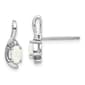 Gemstone Classics&#40;tm&#41; 14kt. White Gold Opal Diamond Stud Earrings - image 1