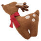 Transpac Fabric Reindeer Shaped Pillow - image 1