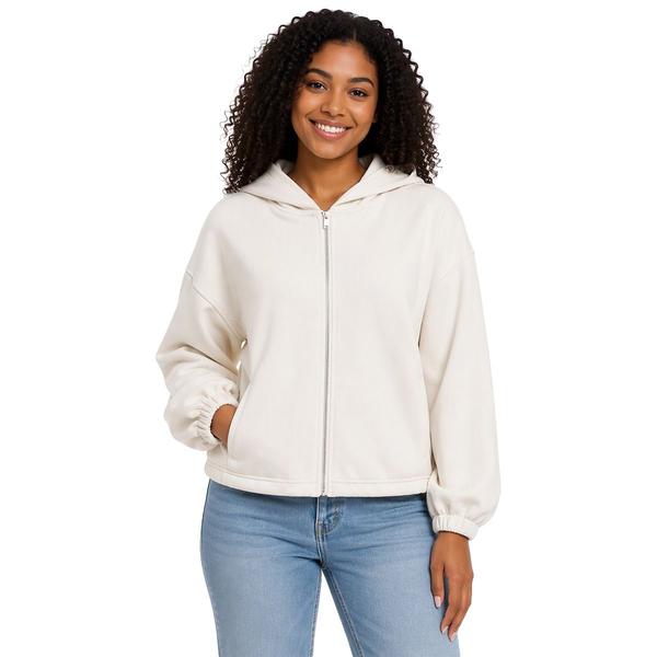 Juniors Love Tree Soft Air Toggle Waist Zip Hoodie - image 
