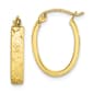 Gold Classics(tm) 10kt. Diamond Cut Oval Hoop Earrings - image 1