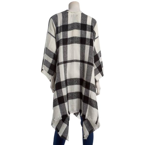 Womens Altare Black/White Window Ruana