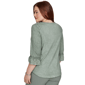 Womens Alfred Dunner Provence Flounce Sleeve Patchwork Blouse - image 2