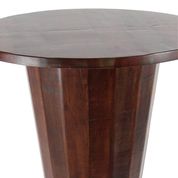 9th & Pike® Brown Gum Tree Wood Rustic Dining Table