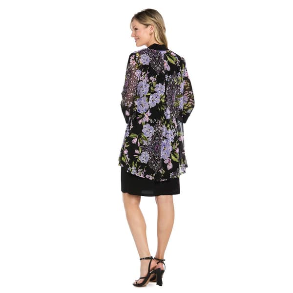 Womens R&M Richards Puff Floral Jacket Dress