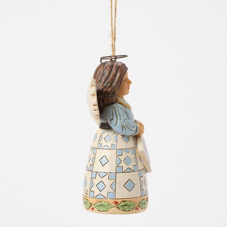 Jim Shore Quilt Angel Hanging Christmas Ornament