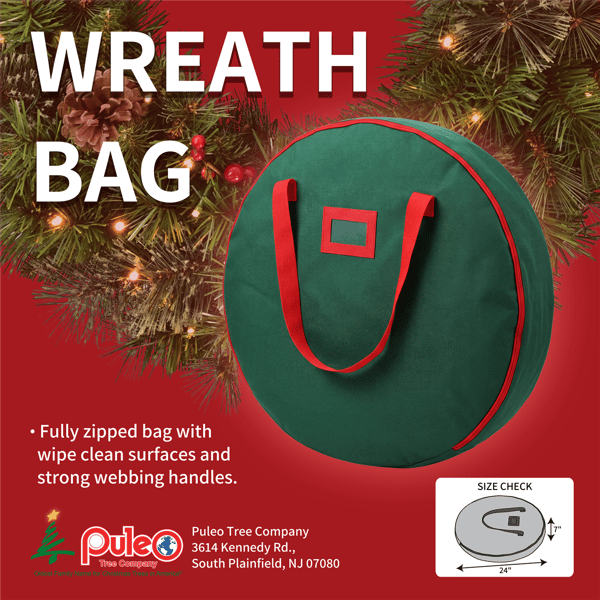Puleo International 24in. Christmas Artificial Wreath Storage Bag