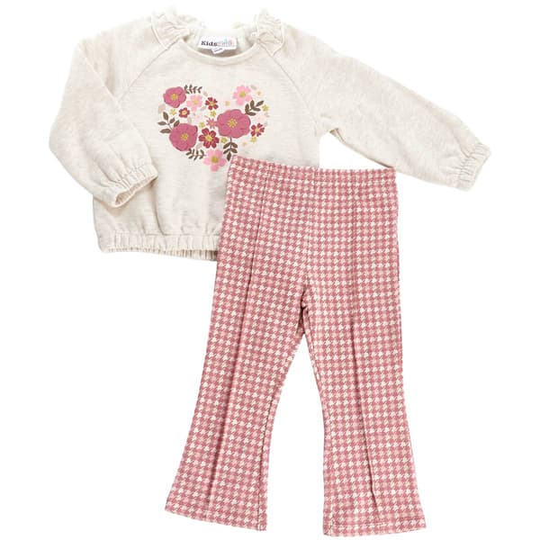 Baby Girl (12-24M) Kids Headquarters(R) Heart & Flower Pants Set - image 