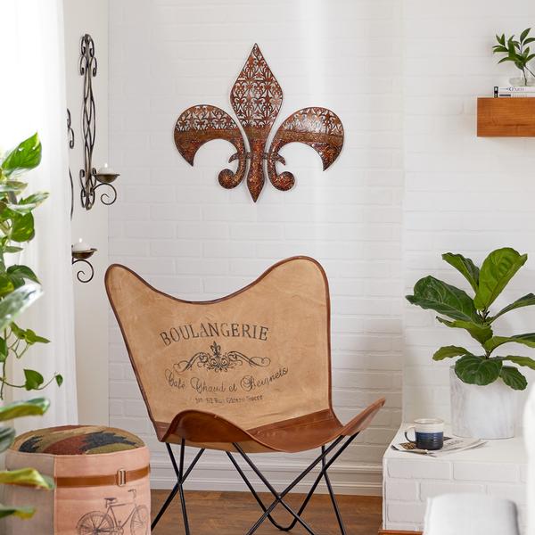 9th & Pike® Fleur De Lis Pierced Wall Décor