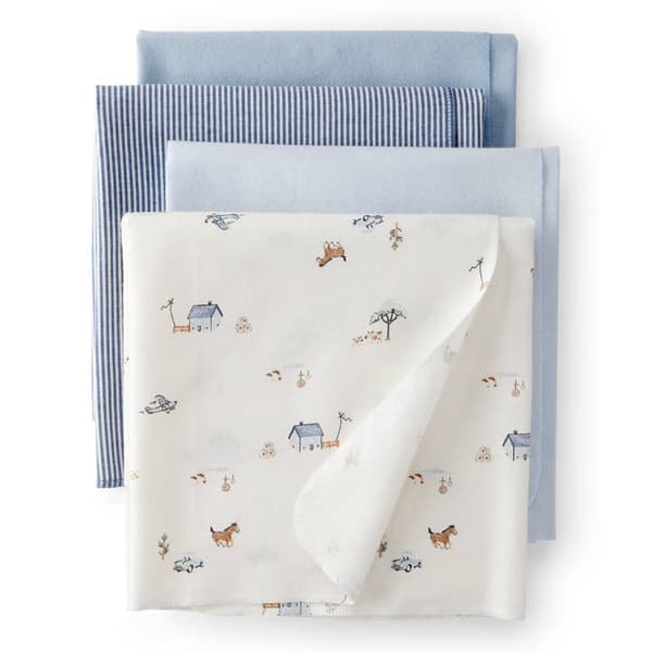 Carters(R) 4pk. Wild & Free Assorted Receiving Blankets - image 