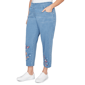 Plus Size Alfred Dunner Austin Floral Butterfly Pull-On Jeans - image 3