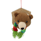 Northlight Stuffed Bear Head Christmas Ornament - image 1