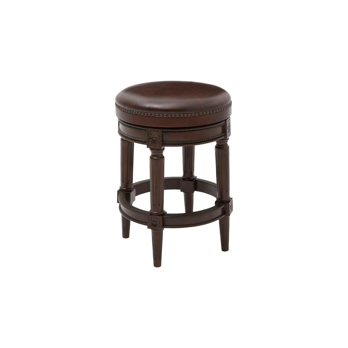New Ridge Home Goods Chapman 25in. Swivel Barstool - Walnut