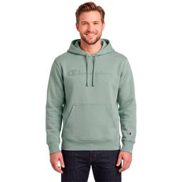 Mens Champion(R) Large Script Pullover Hoodie
