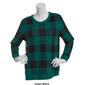 Womens Emily Daniels Long Sleeve Buffalo Check Hacci Top - image 6