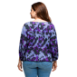Plus Size 24/7 Comfort Apparel Purple Animal Boat Neck Top - image 3