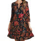 Plus Size MSK Long Sleeve Print Ity Three Ring Shift Dress - image 3