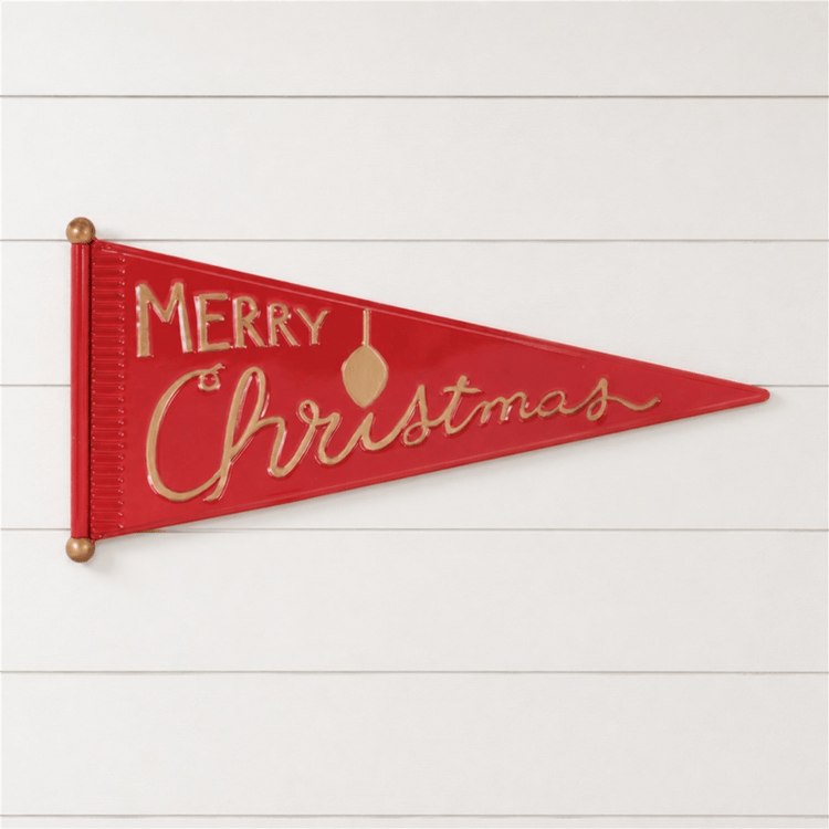 Melrose 25in. Merry Christmas Metal Pennant Wall Sign