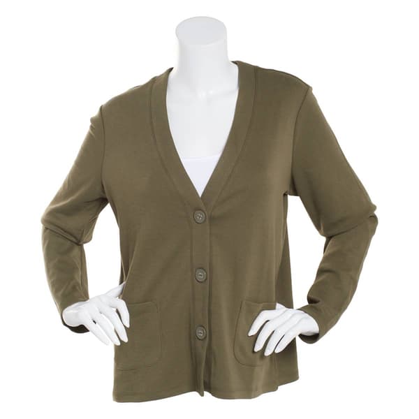 Womens Hasting & Smith Long Sleeve Split Neck Cardigan - image 