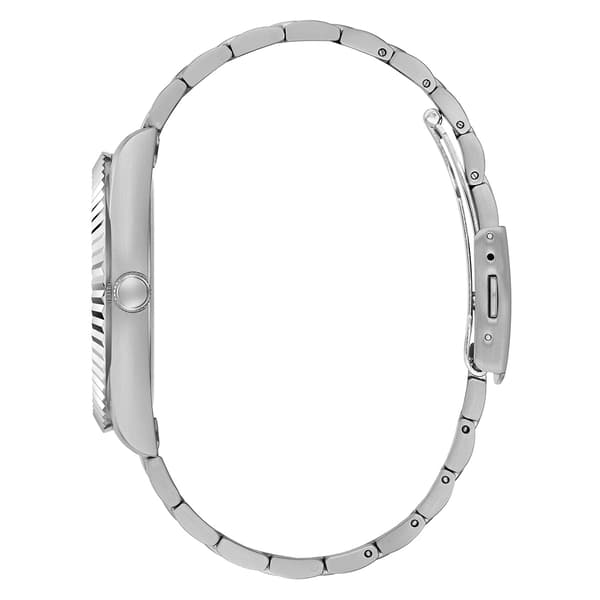 Mens Guess Silver Coin Edge Bezel Watch - GW0265G7