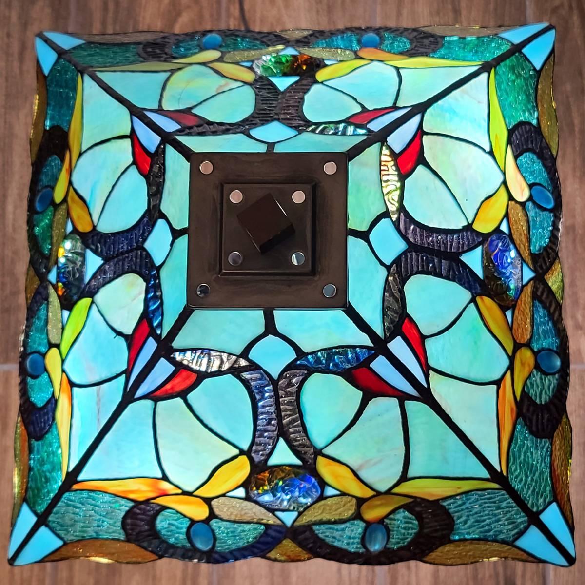 HomeRoots Mosaic Glass Table Lamp - Thumbnail 3