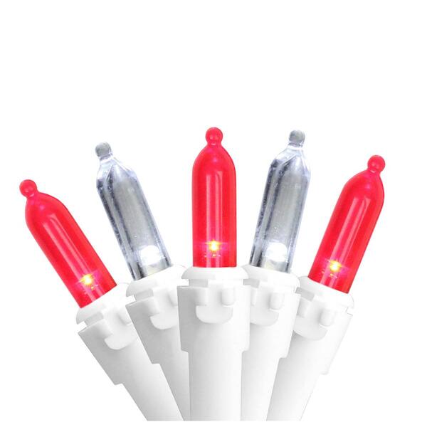 Northlight Seasonal 17.5ft. Red/White Mini Christmas Lights - image 