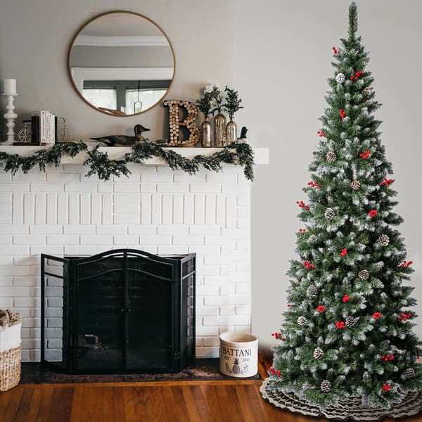 National Tree 7.5ft Cullen Slim Pine Christmas Tree