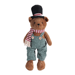 Melrose Holiday Plush Bear Figurines - Set of 2