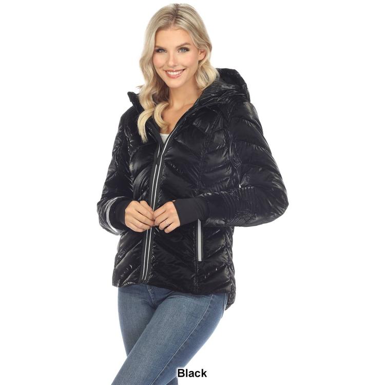 Womens White Mark Midweight Quilted Puffer Jacket