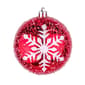 National Tree 6pc. Red & White Snowflake Shatterproof Ornaments - image 6