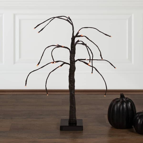 Northlight Seasonal 24in. Orange Lighted Halloween Twig Tree