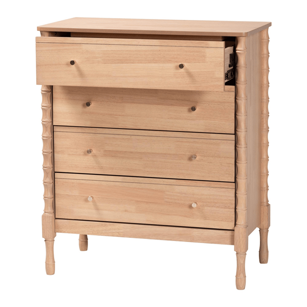 Baxton Studio Laurent Chest 4-Drawer Bedroom Organizer