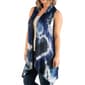 Plus Size 24/7 Comfort Apparel Blue Tie Dye Cardigan Vest - image 2