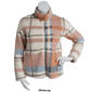 Womens Jason Maxwell Long Sleeve Full Zip Plaid Fleece Jacket - image 4